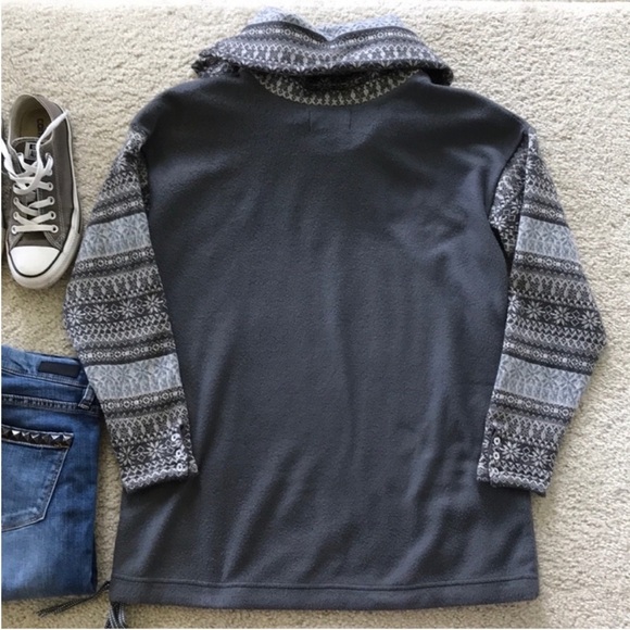 Anthropologie Fair Isle Cowl Neck Fleece by Saturday Sunday - Picture 6 of 6